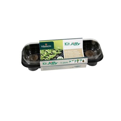 Σετ Μίνι Θερμοκήπιο Και 12 Ταμπλέτες Κοπροχώματος Vilmorin Kit Jiffy 12