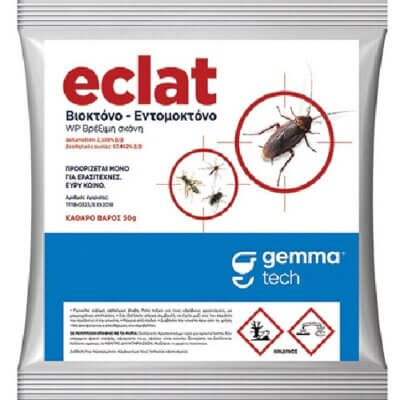 Gemma Eclat Deltamethrin 2.538% WP 50gr Βιοκτόνο - Εντομοκτόνο για Κατσαρίδες, Κουνούπια, Σφήκες, Μύγες